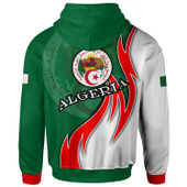 Algeria Hoodie - Custom Algeria Coat Of Arms Fire Style Hoodie