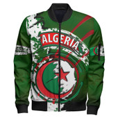 Algeria Zipper Bomber Jacket - Custom Algeria Independence Day Algeria Flag Style Zipper Bomber Jacket