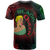 African Woman T-Shirt - Custom Black Queen Dashiki Patterns T-Shirt
