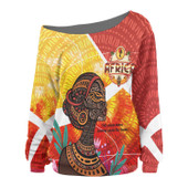 African Women Off Shoulder Sweater - Custom Celebrate Africa's Woman's Day Culture with African Girl Women Off Shoulder Sweater