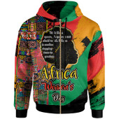 African Woman Hoodie - Custom African Girl With Quotes Africa's Woman's Day Culture Hoodie