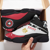 Egypt Independence Day High Top Basketball Shoes J 13 - Egypt Revolution Day With Golden Eagle And Ancient Egyptian Hieroglyphs High Top Basketball Shoes J 13