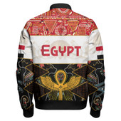 Egypt Bomber Jacket - Egypt Revolution Day With Egyptian Ankh, Sacred Black Cat And Ancient Hieroglyphs Bomber Jacket