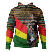 Ethiopia Hoodie Adinkra Rastafarian King Reggae