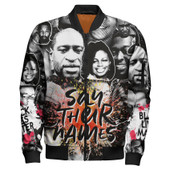 African Bomber Jacket - Say Their Names Black History Month Bomber Jacket