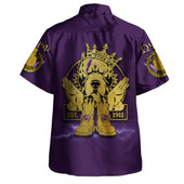 Omega Psi Phi Hawaiian Shirt Bulldog Crown Psi Hand Sign Army Boots