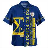 Sigma Gamma Rho Hawaiian Shirt Blue SGR Greek Life