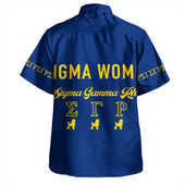 Sigma Gamma Rho Hawaiian Shirt Blue SGR Greek Life