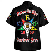 Order of the Eastern Star Hawaiian Shirt Pearls Black