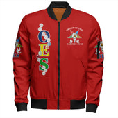 Order of the Eastern Star Bomber Jacket Pearls Red