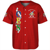 Order of the Eastern Star Baseball Shirt Pearls Red