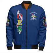 Order of the Eastern Star Bomber Jacket Pearls Blue