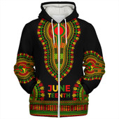 Africa Sherpa Hoodie Dashiki Juneteenth Day