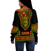 Zeta Phi Beta Off Shoulder Sweatshirt Dashiki Juneteenth