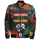 Juneteenth The Real Independence Day Zipper Bomber Jacket
