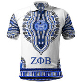 Zeta Phi Beta Polo Shirt Dove Dashiki