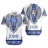 Zeta Phi Beta Short Sleeve Shirt Dove Dashiki