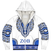 Zeta Phi Beta Sherpa Hoodie Dove Dashiki