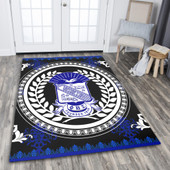 Phi Beta Sigma Area Rug Floral Circle