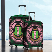 Alpha Kappa Alpha Luggage Cover Floral Circle