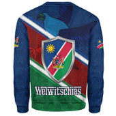 Namibia Sweatshirt African Fish Eagle Mascot With Flag Color Style