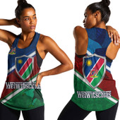 Namibia Women Tank African Fish Eagle Mascot With Flag Color Style