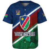 Namibia Baseball Shirt African Fish Eagle Mascot With Flag Color Style