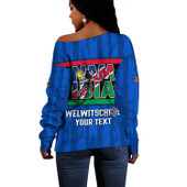 Namibia Custom Personalised Off Shoulder Sweatshirt Welwitschias Rugby Ball 100th Anniversary Rugby