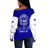 Zeta Phi Beta Off Shoulder Sweatshirt Varsity Style