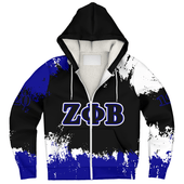 Zeta Phi Beta Sherpa Hoodie Face Style