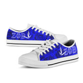 Zeta Phi Beta Low Top Shoes Rose Flower