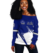 Zeta Phi Beta Off Shoulder Sweatshirt Custom Heartbeat