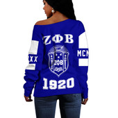 Zeta Phi Beta Off Shoulder Sweatshirt MCM Style