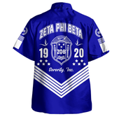 Zeta Phi Beta Hawaiian Shirt Crest Greek Life
