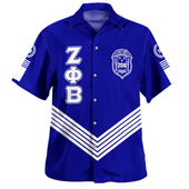 Zeta Phi Beta Hawaiian Shirt Crest Greek Life
