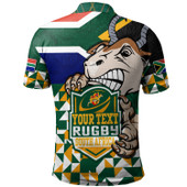 South Africa Polo Shirt Custom SA Rugby Springboks Pride 2023 Hexagon Jersey