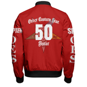 Order of the Eastern Star Zipper Bomber Jacket Custom Chapter And Spring Style