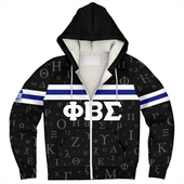 Phi Beta Sigma Sherpa Hoodie Alphabet Style