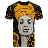 African T-Shirt - Africa African Woman With African In Turban T-Shirt Desert Fashion 1