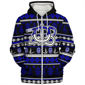 Zeta Phi Beta Sherpa Hoodie Christmas Style Grunge