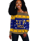 Sigma Gamma Rho Off Shoulder Sweatshirt Sorority Inc Christmas