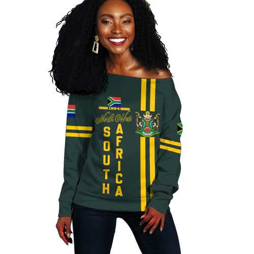 South Africa Off Shoulder Sweatshirt North West Springbook Animals