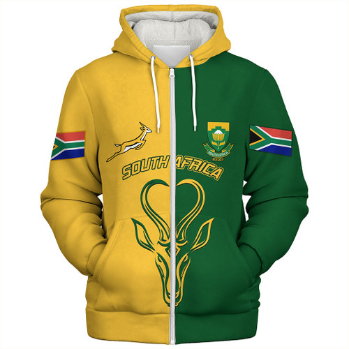 South Africa Sherpa Hoodie Circle Style