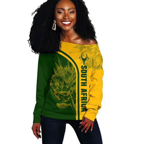 South Africa Off Shoulder Sweatshirt Custom In My Heart