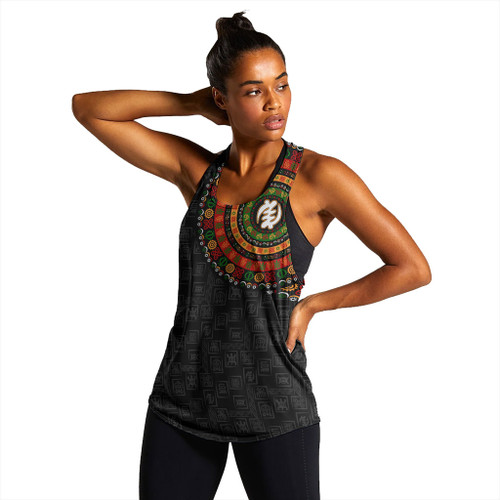 Adinkra Women Tank Adinkra Symbols Print