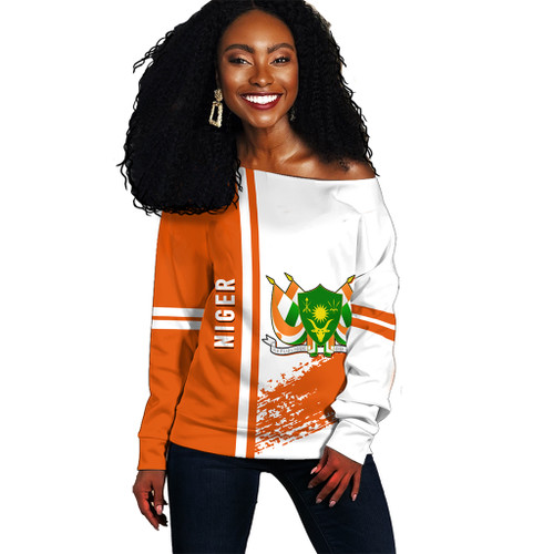 Niger Off Shoulder Sweatshirt Quater Style