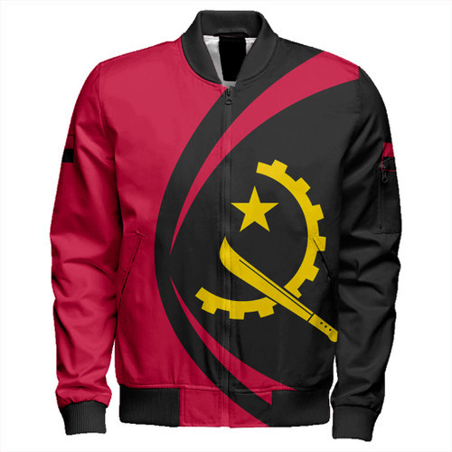 Angola Zipper Bomber Jacket Circle Style
