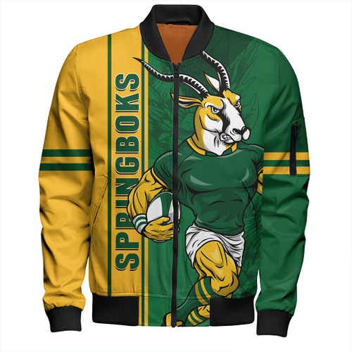 South Africa Zipper Bomber Jacket Springboks Champions Style