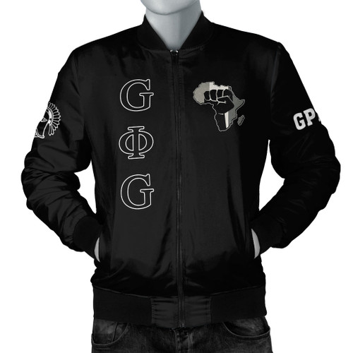 Groove Phi Groove Bomber Jacket Social Fellowship Map Africa