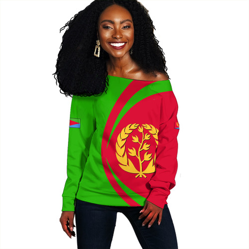 Eritrea Off Shoulder Sweatshirt Circle Style